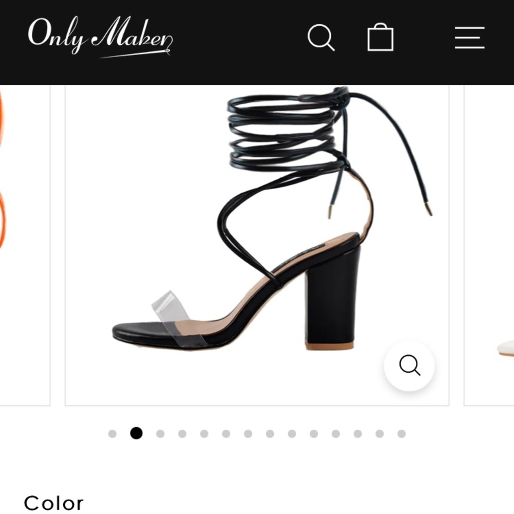 Clear Band Gladiator Chunky High Heel Lace Up Strappy Sandals